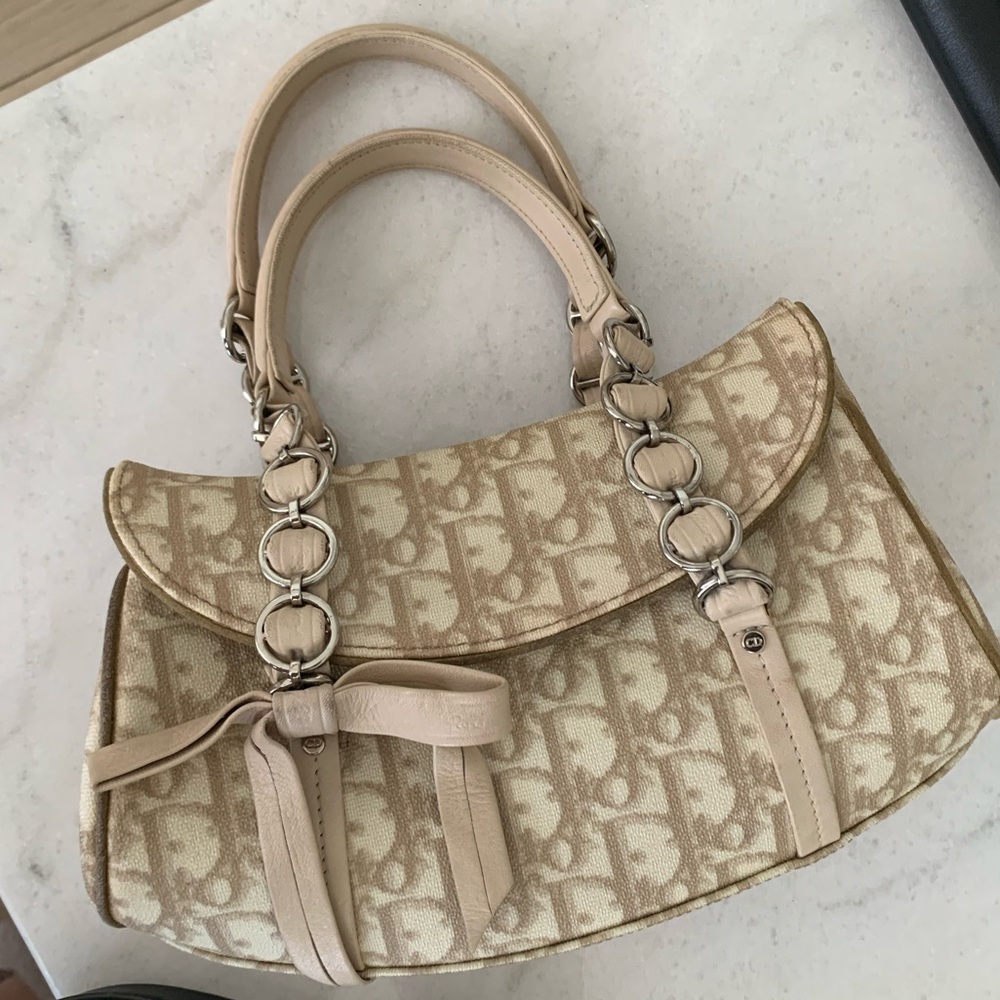 Dior Canvas Pink Bag Diorissimo Trotter Romantique Bag